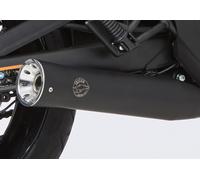 FALCON Double Groove slip on exhaust coated stainless steel matt black, black