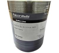 Falcon DVD Double Layer DVD+R DL Dual Layer 8.5GB 240 Min 8x Silver Top for Marker Pen Use 8292 - 50 Pack