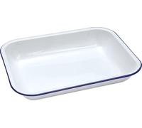 FALCON Enamel Bake Pan Blue & White Large 37 X 29.5 6cm Roasting Baking Tray (61037)