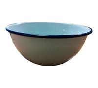 FALCON ENAMEL CAMPING PUDDING BOWL TRADITIONAL WHITE 16cm