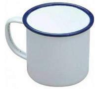 Falcon Enamel Classic Traditional White Mug Cup Tea Coffee Tin Garden Camping Picnic 8cm (284ml) and 9cm (340ml) (6, 9cm (340ml))