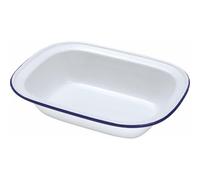 Falcon Enamel Oblong Pie Dish, Rectangular, 30cm, Blue & White