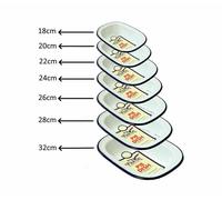 FALCON ENAMEL PIE DISH OBLONG BAKE STEAK PUDDING ASHET BAKING OVEN WHITE TIN NEW