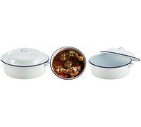 Falcon Enamel Round Roaster 20cm Dish Casserole Dinner Lunch Party Serving Pan