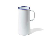 Falcon Enamelware Enamel Three Pint Jug White with Blue Rim