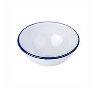 Falcon Enamelware Falcon Enamel 14Cm White With Cobalt Blue Rim Pudding Bowl