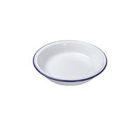 Falcon Enamelware Falcon Enamel 14Cm White With Cobalt Blue Rim Round Pie Plate