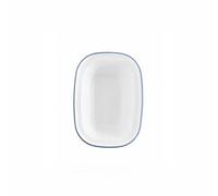 Falcon Enamelware Falcon Enamel 16Cm White With Cobalt Blue Rim Oblong Pie Dish