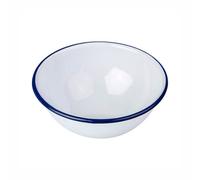 Falcon Enamelware Falcon Enamel 16Cm White With Cobalt Blue Rim Pudding Bowl