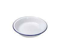 Falcon Enamelware Falcon Enamel 16Cm White With Cobalt Blue Rim Round Pie Plate