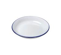 Falcon Enamelware Falcon Enamel 18Cm White With Cobalt Blue Rim Pasta Plate