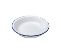 Falcon Enamelware Falcon Enamel 18Cm White With Cobalt Blue Rim Round Pie Plate