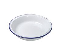 Falcon Enamelware Falcon Enamel 24Cm White With Cobalt Blue Rim Round Pie Plate