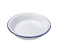 Falcon Enamelware Falcon Enamel 26Cm White With Cobalt Blue Rim Round Pie Plate