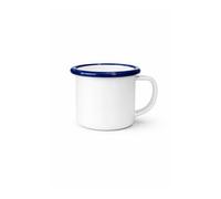 Falcon Enamelware Falcon Enamel 8Cm White With Cobalt Blue Rim Mug