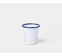 Falcon Enamelware Tumbler in White with Blue Rim, 310ml. Durable & Perfect for Everyday Use, Parties. Premium Quality Drinkware & Tableware.