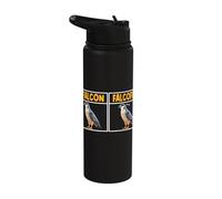 Falcon Falcoff Funny Falcons Bird Lover Stainless Steel Insulated Water Bottle