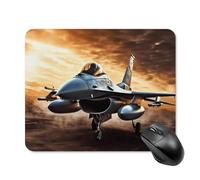 Falcon Fighter Mouse Pad Cute Square Mouse Mat Leather Non-Slip Rubber Base Mousepad Waterproof Computer Mouses Pad for Laptop Wireless Mouses Keyboard Home Office 20 * 25cm