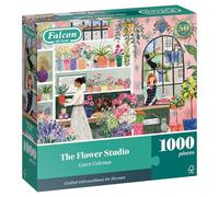 Falcon Flower Studio - 1000 Piece Adults Jigsaw Puzzle - Floral Shop Scene | 1000 Pc Adult Jigsaws - Nostalgic, Charming Large Puzzles - Cosy Rainy Day Activity, Christmas & Birthday Gift - 68 x 49 cm