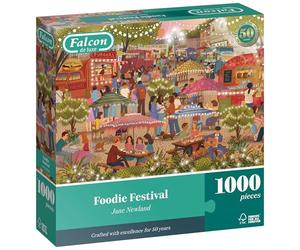 Falcon Foodie Festival - 1000 Piece Adults Jigsaw Puzzle - Home Activity | 1000 Pc Adult Jigsaws - Nostalgic, Charming Large Puzzles - Cosy Rainy Day Activity, Christmas & Birthday Gift - 68 x 49 cm