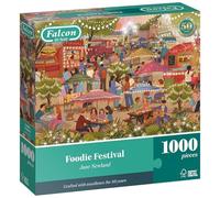 Falcon Foodie Festival - 1000 Piece Jigsaw Puzzle for Adults - Beautifully Illustrated 1000Pc Adult Jigsaws - Fun Present & Activity for Home, Puzzles for Rainy Days, Christmas & Birthday Gift - Jumbo