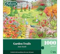 Falcon Garden Trails - 1000 Piece Adults Jigsaw Puzzle - Floral Scene | 1000 Pc Adult Jigsaws - Nostalgic, Charming Large Puzzles - Cosy Rainy Day Activity, Christmas & Birthday Gift - 68 x 49 cm