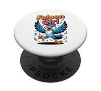 Falcon Girl Womens Cute Cartoon Bird of Prey Birthday Nature PopSockets Adhesive PopGrip
