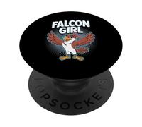 Falcon Girl Womens Cute Cartoon Bird Prey Birthday Nature PopSockets Adhesive PopGrip