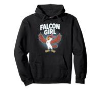 Falcon Girl Womens Cute Cartoon Bird Prey Birthday Nature Pullover Hoodie