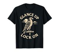 Falcon Glance Up Lock On Falconry Enthusiast Design T-Shirt