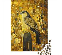 Falcon Golden Geometric Art 1000 Piece Jigsaw Puzzle Jigsaw Puzzle for Adults Night View Puzzle Game for Family Relaxation Focus Gift 70x50cm/1000pcs