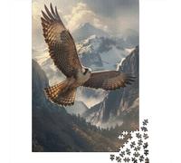 Falcon in Flight 1000-Piece Puzzle for Adults, 38x26cm/1000pcs, A Weekend Activity at Your Own Pace; White Pieces for Organised Sorting