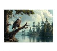 Falcon Jigsaw Puzzles for Adults 1500, 1500 piece Jigsaw Puzzles for Adults, Challenging Wooden Jigsaws Puzzle for The Whole for Women, Puzzle for Home Wall Decor, Gifts for Women, Theme: Forest W-6