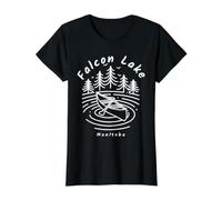 Falcon Lake Manitoba Value Graphic T-Shirt, Women, Black, XS