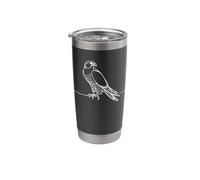 Falcon Line Art Birdwatcher Stainless Steel Insulated Tumbler