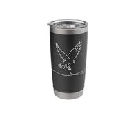 Falcon Line Art Birdwatcher Stainless Steel Insulated Tumbler