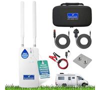 Falcon Mobile WiFi Router 4G Combo Deluxe LTE Antenna with 150Mbps and Accessory Package for Mobile Internet in Caravans, Motorhomes, Vans, Cars, Internet Hotspot WiFi Router without SIM Card