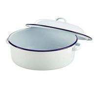 Falcon N60520 Enamel Roasting Dish Roaster Self Basting with Lid 20cm Round Oven Baking Tray Casserole