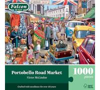 Falcon Portobello Road Market - 1000 Piece Jigsaw Puzzle for Adults - Beautifully Illustrated 1000Pc Adults Jigsaw Puzzle, Fun Activity for Home, Rainy Days Puzzles, Birthday Jumbo