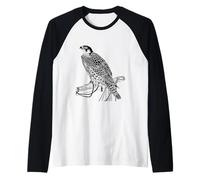 Falcon T-Shirt Hunting Hawk - Falcon Tee Shirt Raglan Baseball Tee
