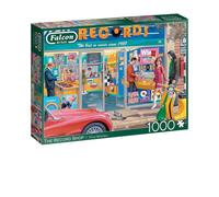 Falcon The Record Shop - 1000 Piece Jigsaw Puzzle for Adults - Beautifully Illustrated 1000Pc Adults Jigsaw Puzzle - Fun Activity for at Home, Puzzles for Rainy Days, Birthday Jumbo