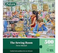 Falcon The Sewing Room, 500 Piece Jigsaw Puzzle for Adults - Beautifully Illustrated 500Pc Adult Jigsaws, Fun Present & Activity for Home, Puzzles for Rainy Days, Birthday Jumbo