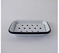 Falcon Traditional Enamel Soap Dish, White, 130 x 90 x 25mm