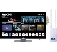 FALCON WebOS 22” SMART FHD Camping TV and Mobile booster Internet Router is a combined solution with Freeview Play, Netflix, Prime Video, Disney+, YouTube and More