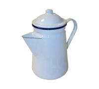 FALCON White Enamel Tall Coffee Pot with Handle & LID Tea TEAPOT 1.5L - Camping
