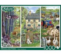 Falcon Woodland Farm - 1000 Piece Adults Jigsaw Puzzle - Countryside Scene