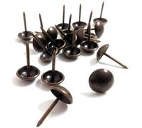 Falcon Workshop Supplies 100 PACK OF BRONZE UPHOLSTERY NAIL PIN - 10.5mm WIDE HEAD - 16mm LENGTH - STUD/TACKS PINS
