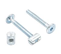 Falcon Workshop Supplies 12 PACK, M6 x 50mm FURNITURE BOLT & BARREL NUT FOR THE ASSEMBLY OF COTS BEDS