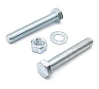 Falcon Workshop Supplies Ltd 30, M6 x 12mm High Tensile Threaded Hexagonal Bolts/Set Screws, Nuts & Washers
