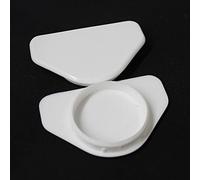 Falcon Workshop Supplies Ltd. 50, 35mm White Winged Hinge Hole Cover Caps - Kitchen Cabinets/Cupboard Doors